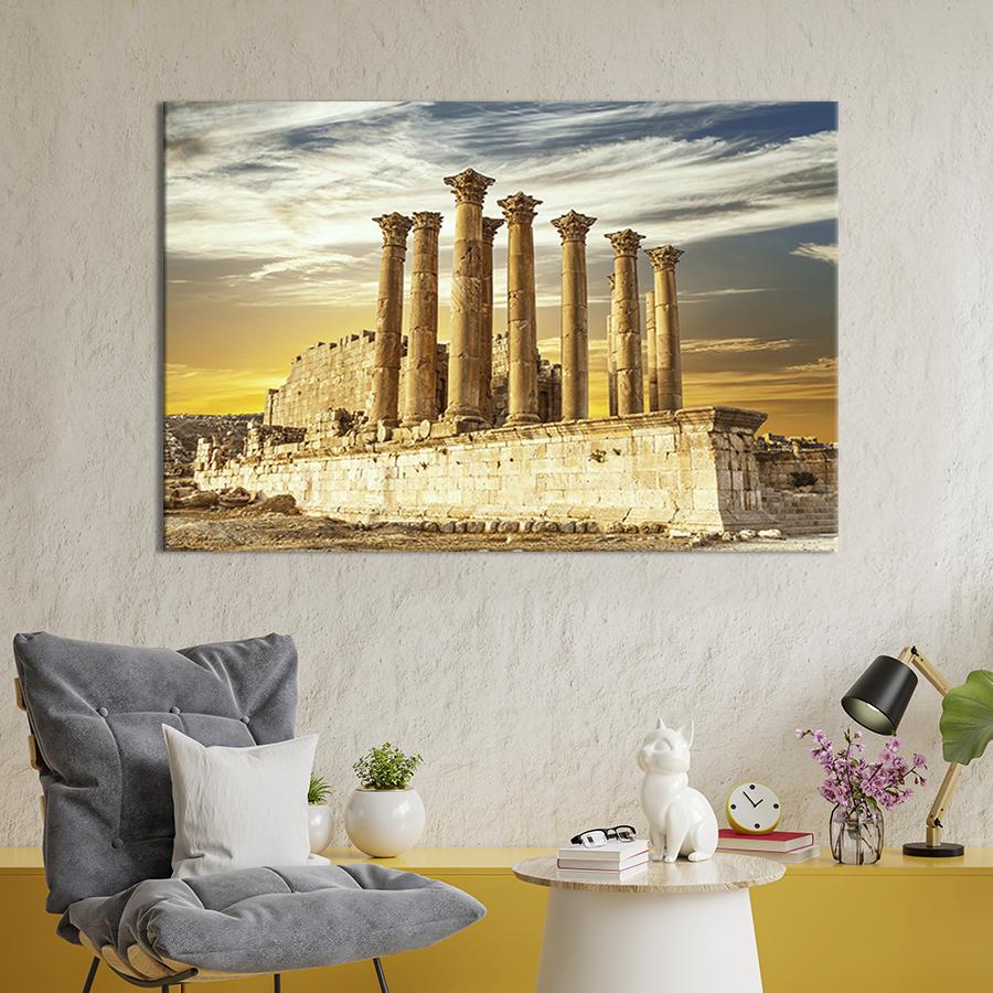 Настінний декор картина на холсті для інтер’єру Храм Артеміди Ефеської 80x54 см (378-1)