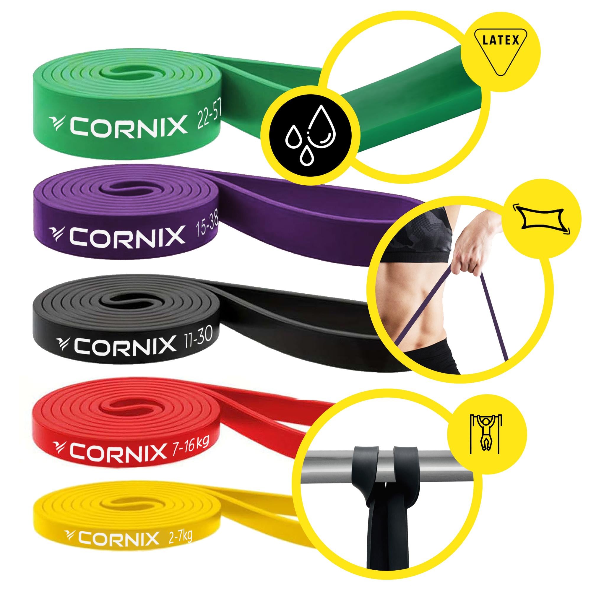 Еспандер-петля Cornix Power Band XR-0086 2-57 кг 5 шт. (25801734) - фото 3 Еспандер-петля Cornix Power Band XR-0086 2-57 кг 5 шт. (25801734) - фото 3