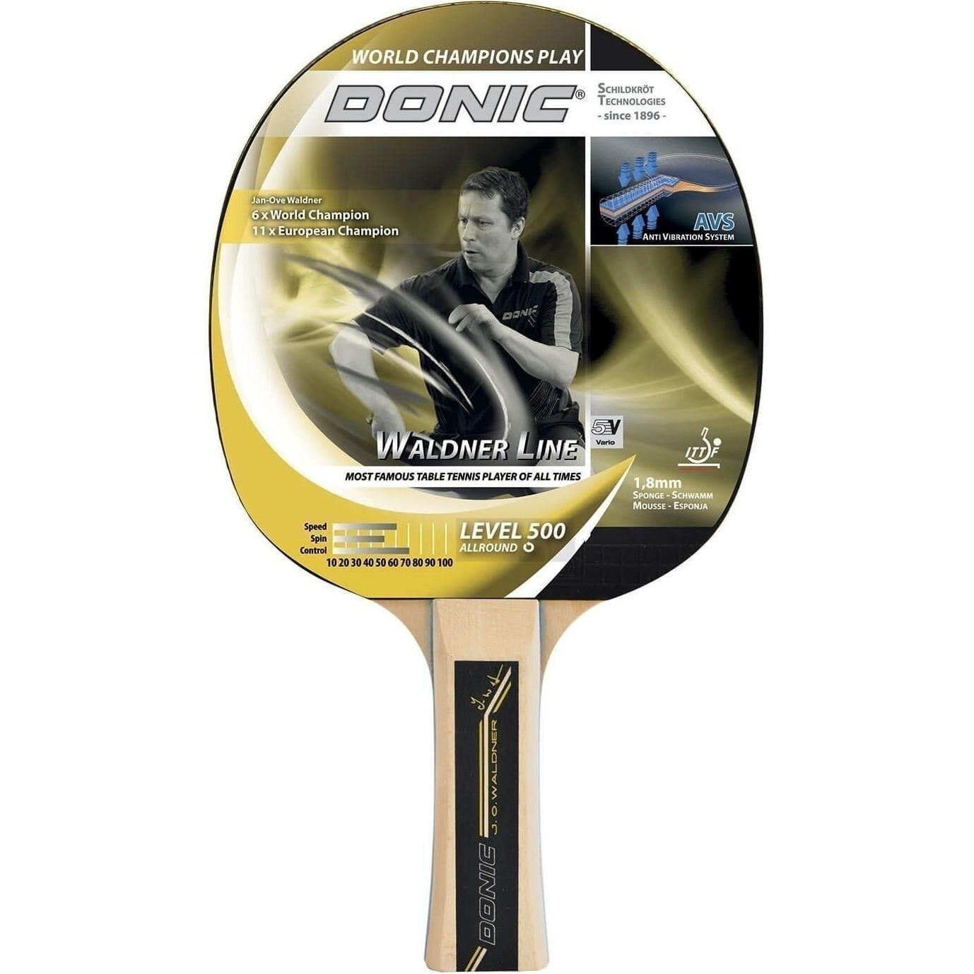 Ракетка для настільного тенісу Donic WALDNER 500 Світло-коричневий (723062)