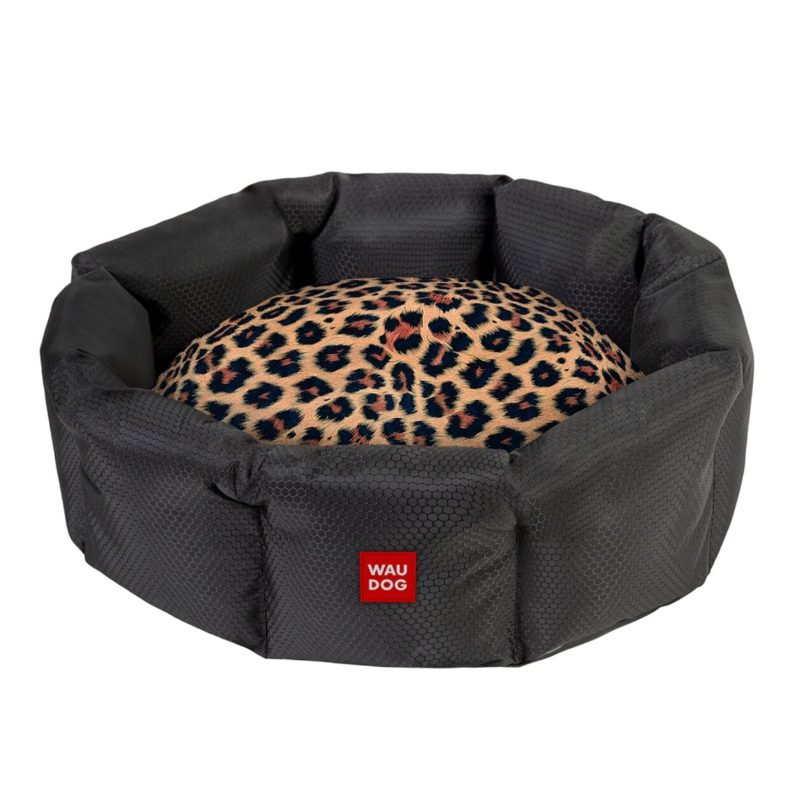 Леженка для собак кошек Waudog Relax Леопард L 49x59x20 см Black (315-4066) - фото 1 Леженка для собак кошек Waudog Relax Леопард L 49x59x20 см Black (315-4066) - фото 1