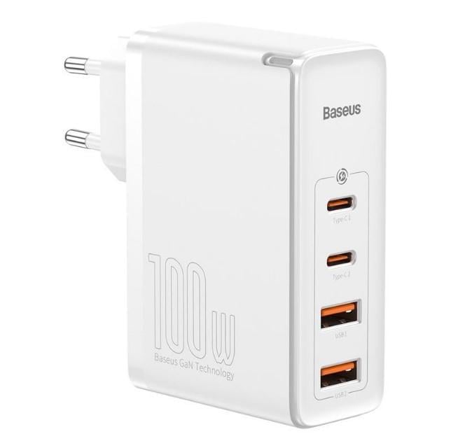Сетевое зарядное устройство для Baseus GaN2 Pro 2USB 2xType-C 100W быстрая зарядка 20V/5A EU Белый (11397655)