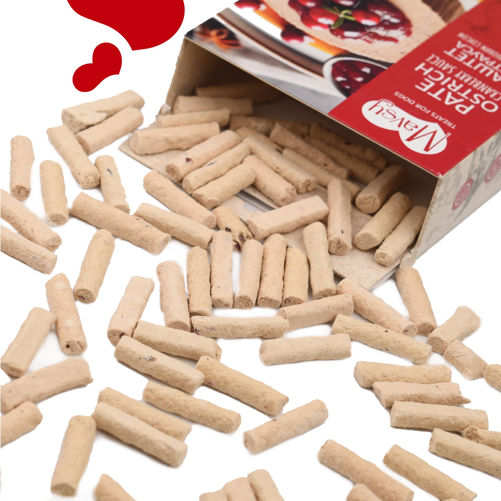 Лакомство для собак Mavsy Freeze dried PATE OSTRICH WITH CRANBERRY SAUCE паштет из страуса под клюквенным соусом от 3-х месяцев 50 г (24624879) - фото 2 Лакомство для собак Mavsy Freeze dried PATE OSTRICH WITH CRANBERRY SAUCE паштет из страуса под клюквенным соусом от 3-х месяцев 50 г (24624879) - фото 2