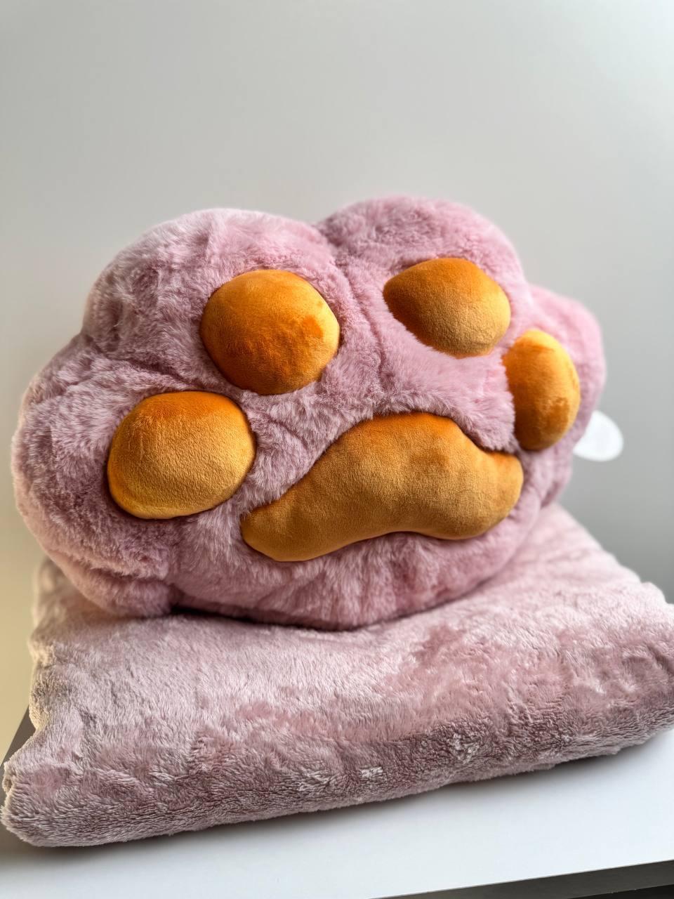 Плед-подушка детская Лапка 3в1 100х140 см Сиреневый (П4К-lapa-pled-0010-32) - фото 1