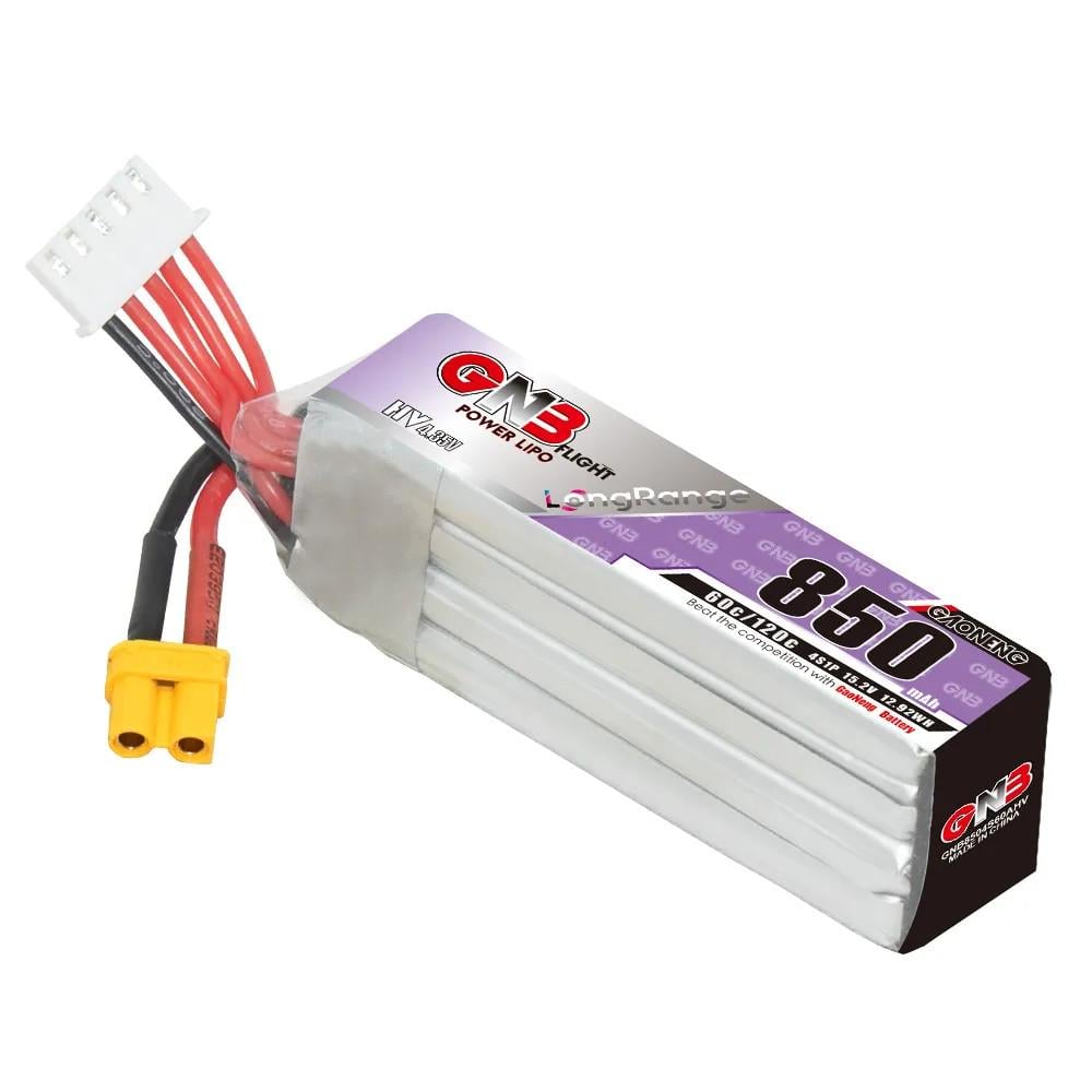 Батарея GNB 4S 850 mAh HV 15,2V 60C/120C XT30 - фото 2