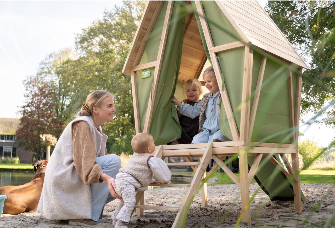 Игровой домик с горкой Exit Toys Yuki 300 из дерева кипариса - фото 7 Игровой домик с горкой Exit Toys Yuki 300 из дерева кипариса - фото 7