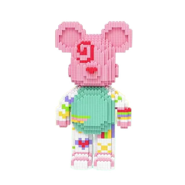 Конструктор Magic Blocks Bearbrick 1198 дет. 30,5 см Розовый (8109)