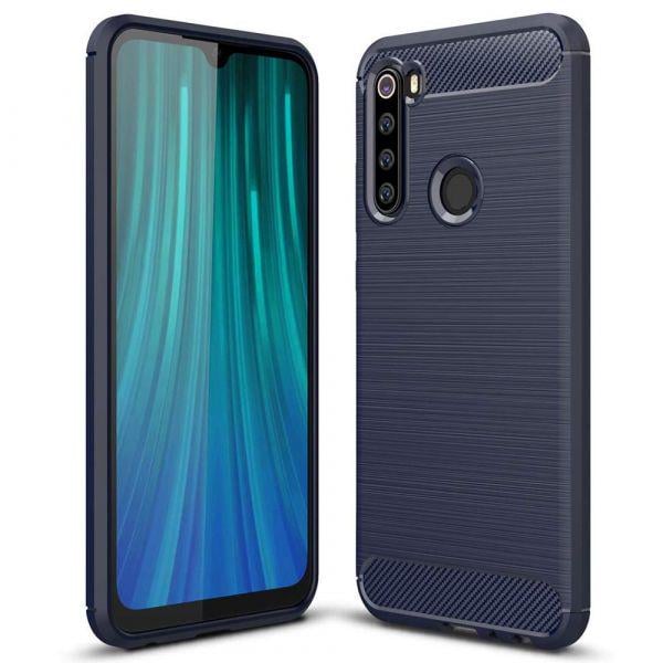 Чохол накладка Polished Carbon для Xiaomi Redmi Note 8 синій