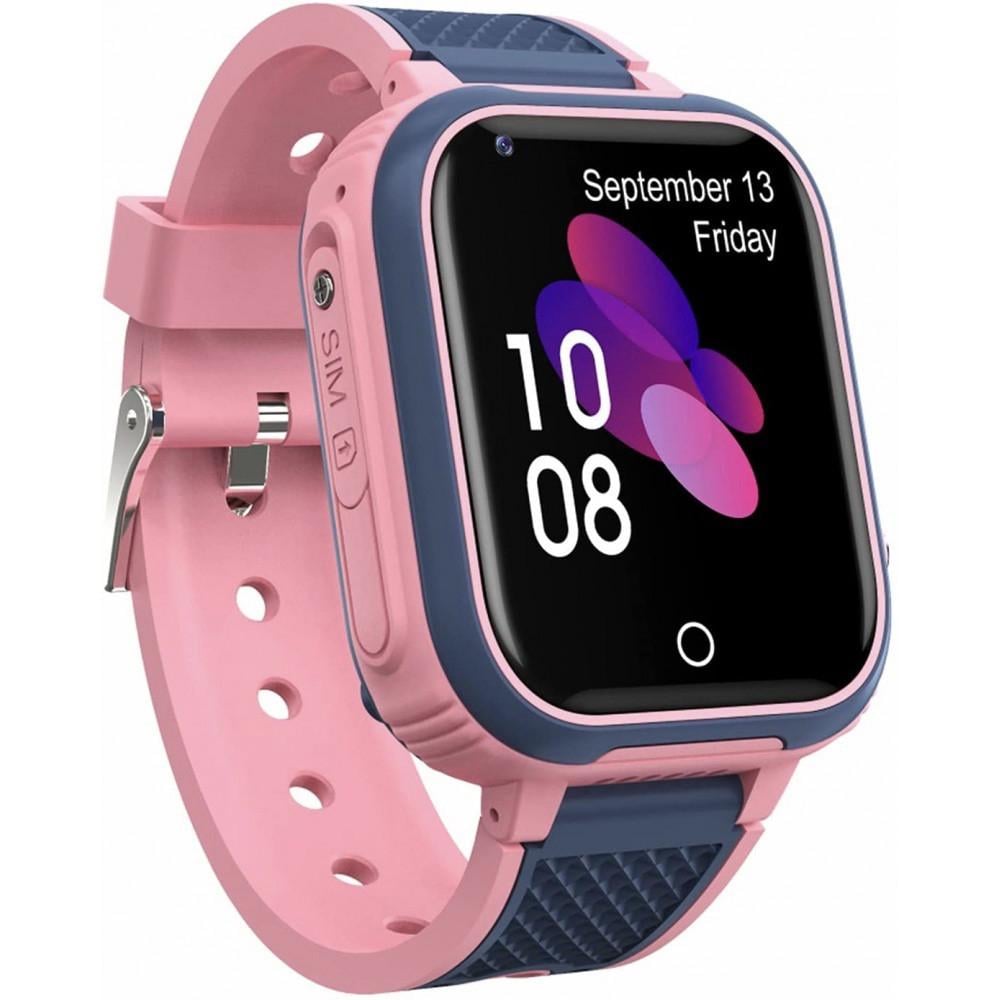 Смарт-часы детские Lemfo LT21 GPS видеозвонком Розовый 4G (26389328)