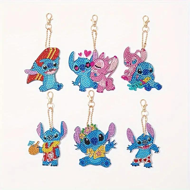 Брелки двосторонні Стіч 6 шт. (BR44)