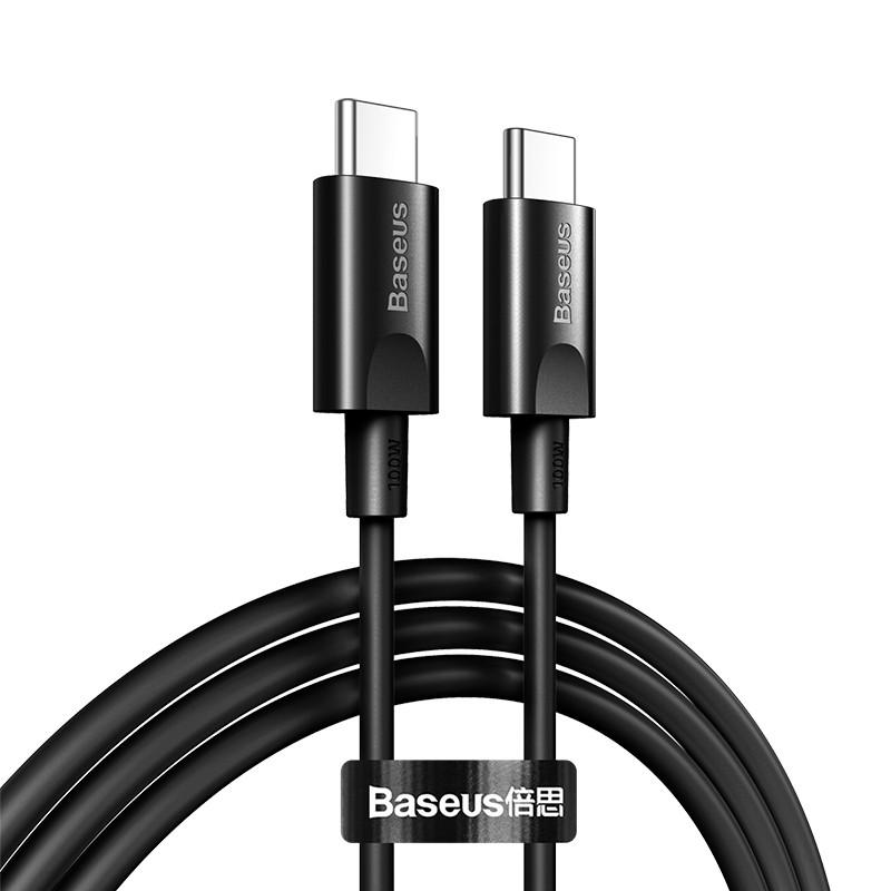 Кабель BASEUS Type-C на Type-C Xiaobai series fast charging Cable 1,5 м 100W 20V 5A Black - фото 1