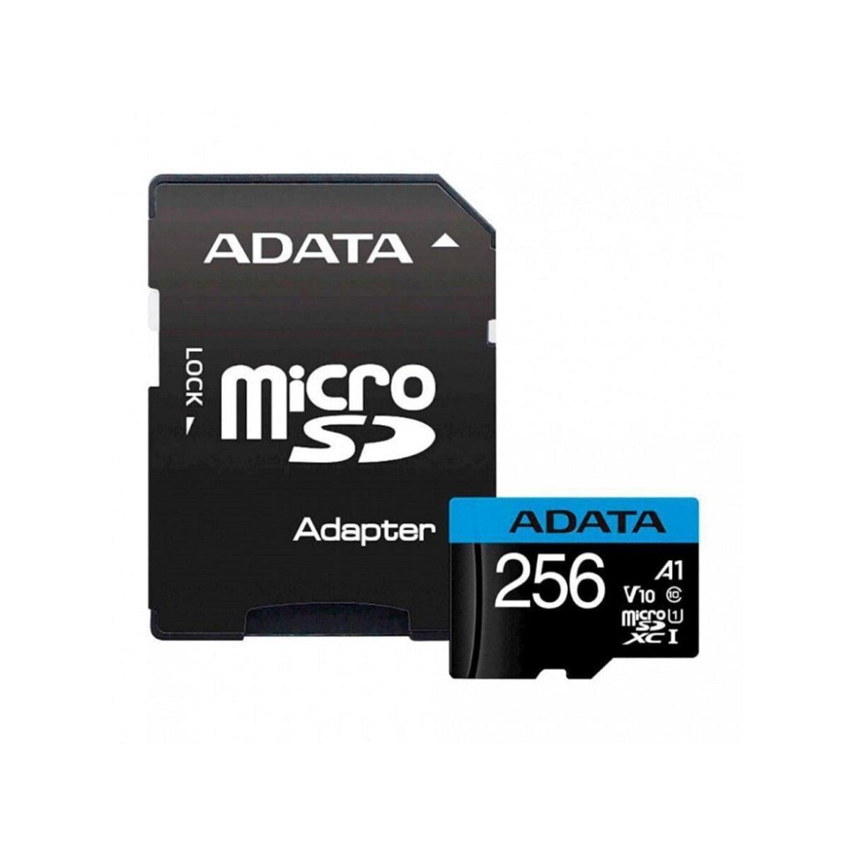 Карта пам'яті microSDXC ADATA Premier 256 Gb Class 10 А1 R-100 Mb/s SD-адаптер (USDX256GUICL10A1-RA1)
