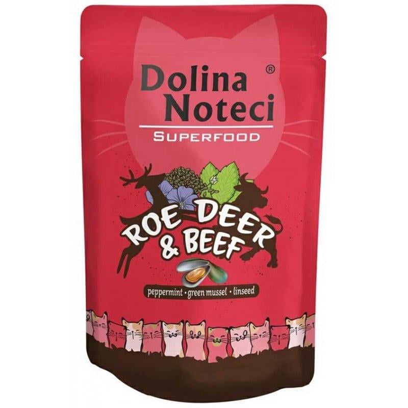 Корм влажный беззерновой для кошек Dolina Noteci Superfood с косулей и говядиной 85 г (1719107414)