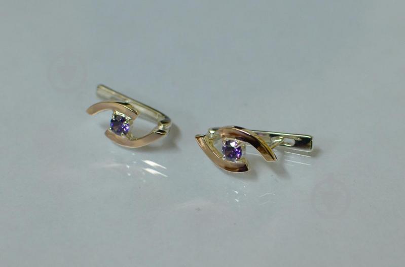 Серебряные серьги Sil 113s-10 Аметист (Sil-890)