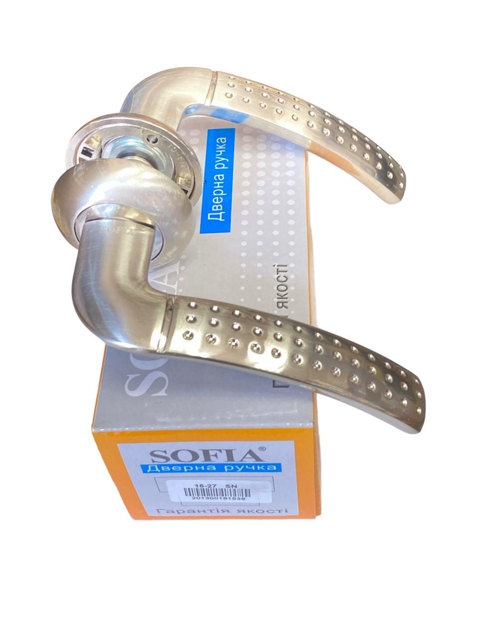 Дверная ручка на розетке Sofia 15-27026 SN/CP