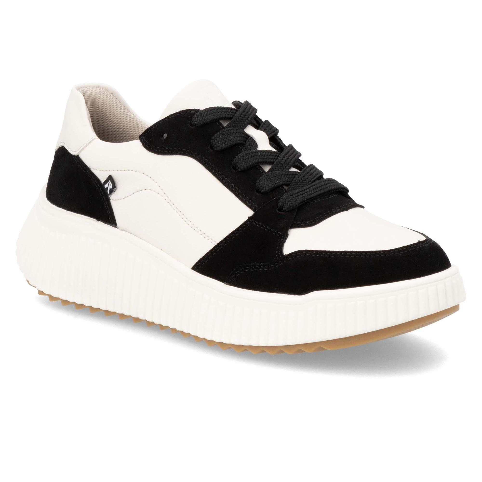 Кроссовки женские осенние RIEKER Evolution р. 36 Бело-черный (035559-36)