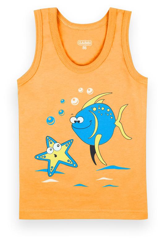 Майка детская хлопковая для мальчика Gabbi МКМ-21-4 Волна 86 см Оранжевый (12848) Майка детская хлопковая для мальчика Gabbi МКМ-21-4 Волна 86 см Оранжевый (12848)