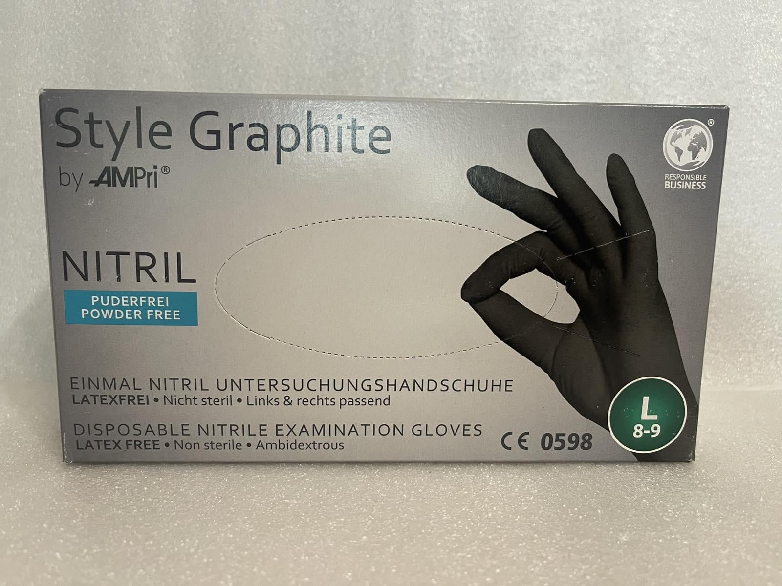Рукавички нітрилові Style L Graphite anthracite