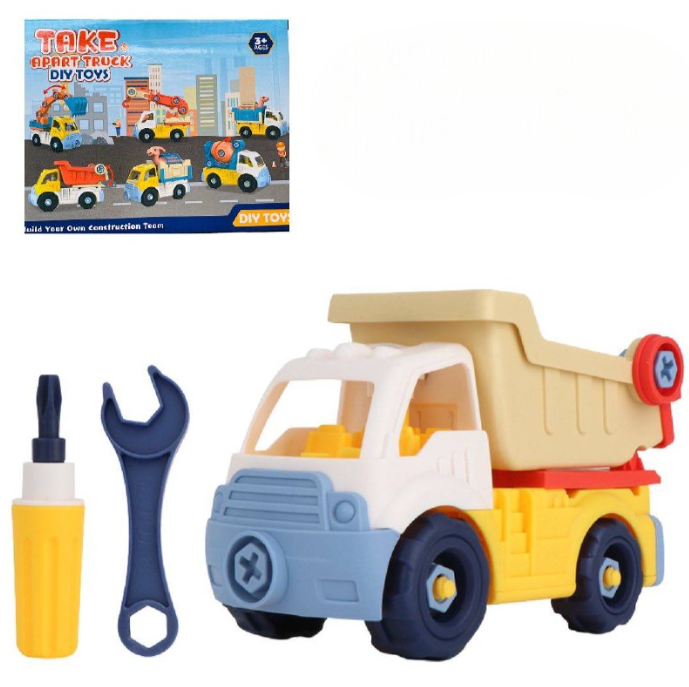 Детская машинка-конструктор Limo Toy 366 на шурупах спецтехника с ключом и отверткой Грузовик (1689702807)