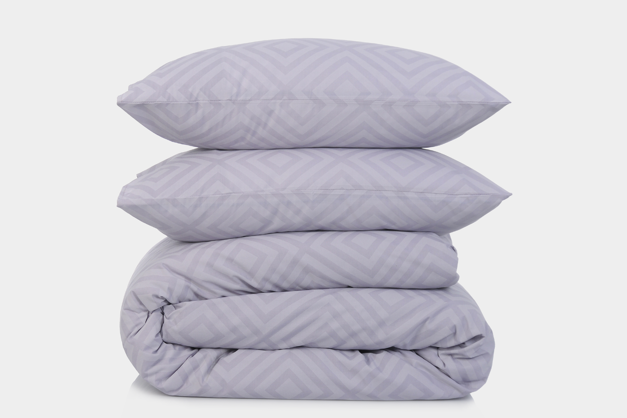 Комплект постельного белья евро Amore Glux-155 бязь Лавандовый (KPB-Ae-Glux-155(50x70)_)