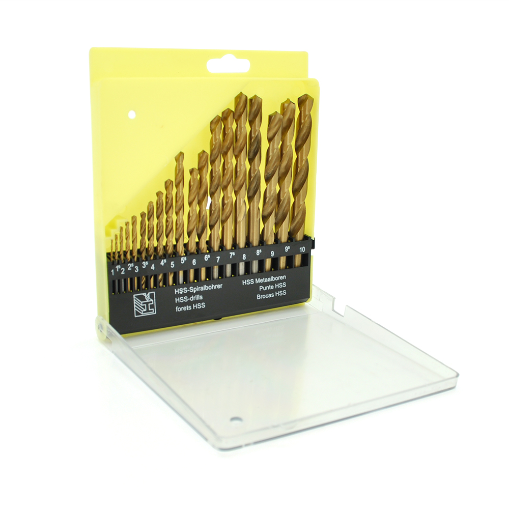 Набор сверл Yoso по металлу с титановым покрытием 19 шт. 1-10 мм (26252298)