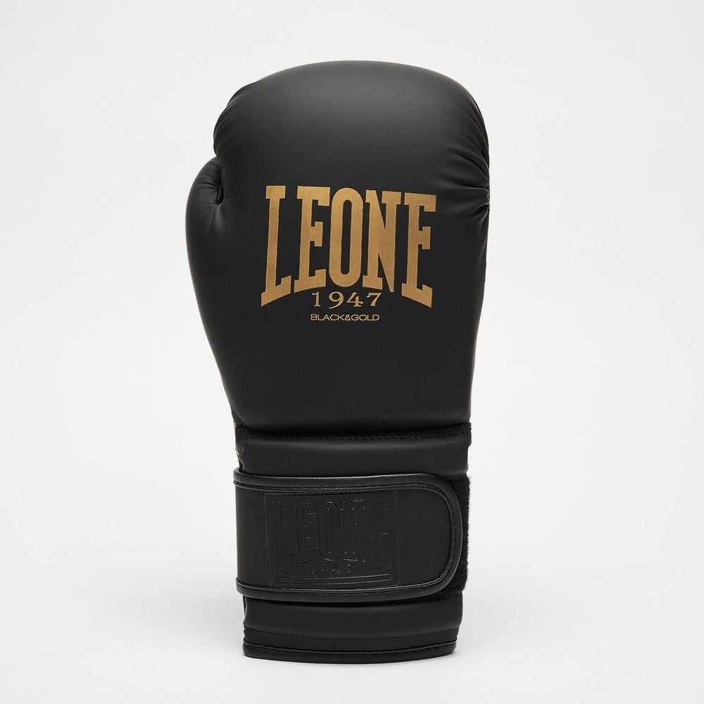 Боксерські рукавички Leone GN059D 16 унцій Black/Gold (GN059D Bl/Gold 16oz)