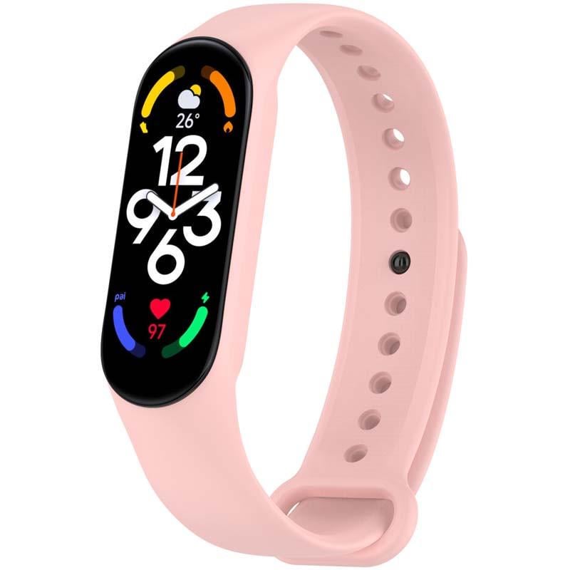 Ремінець силіконовий для Xiaomi Mi Band 7/6/5/4/3 Рожевий/Light pink (00000077052_3)