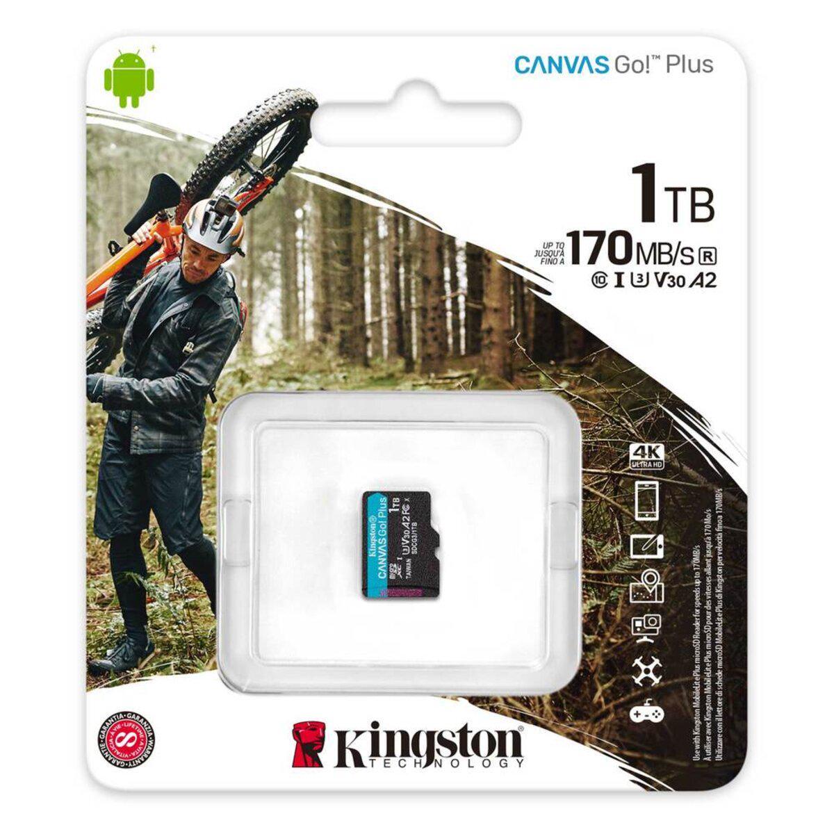 Карта памяти microSDXC Kingston Canvas Go Plus 1TB UHS-1 U3 class 10 A2 V30 R170MB/s W90MB/s (SDCG3/1TBSP) - фото 3
