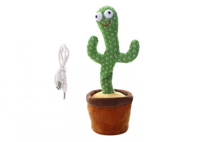 Танцюючий кактус Dancing Cactus TikTok співаючий 120 пісень з підсвіткою (194370)