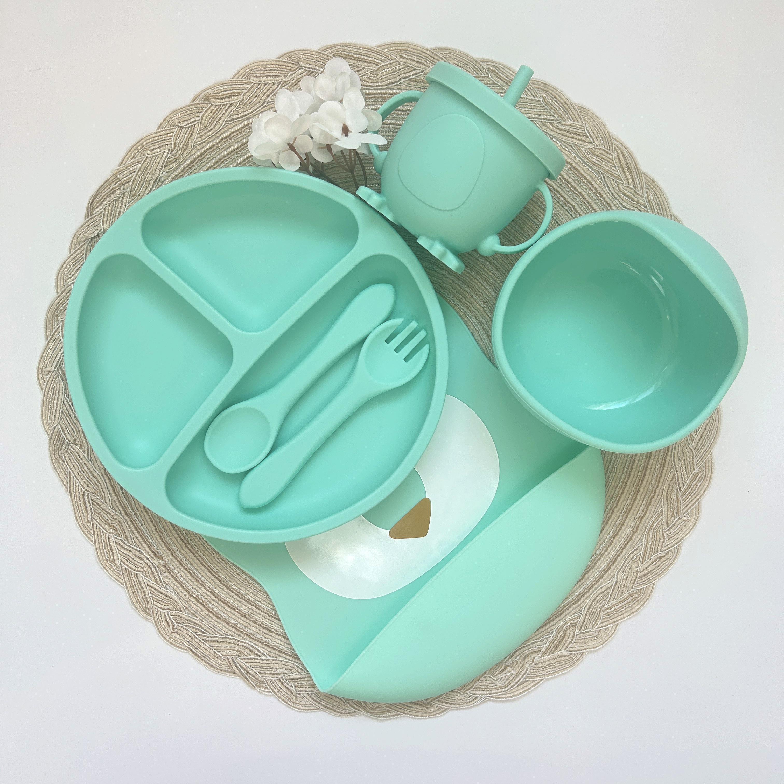 Дитячий посуд для годування RNSHPP img_e4458 принт Пінгвін М'ятний (65772)