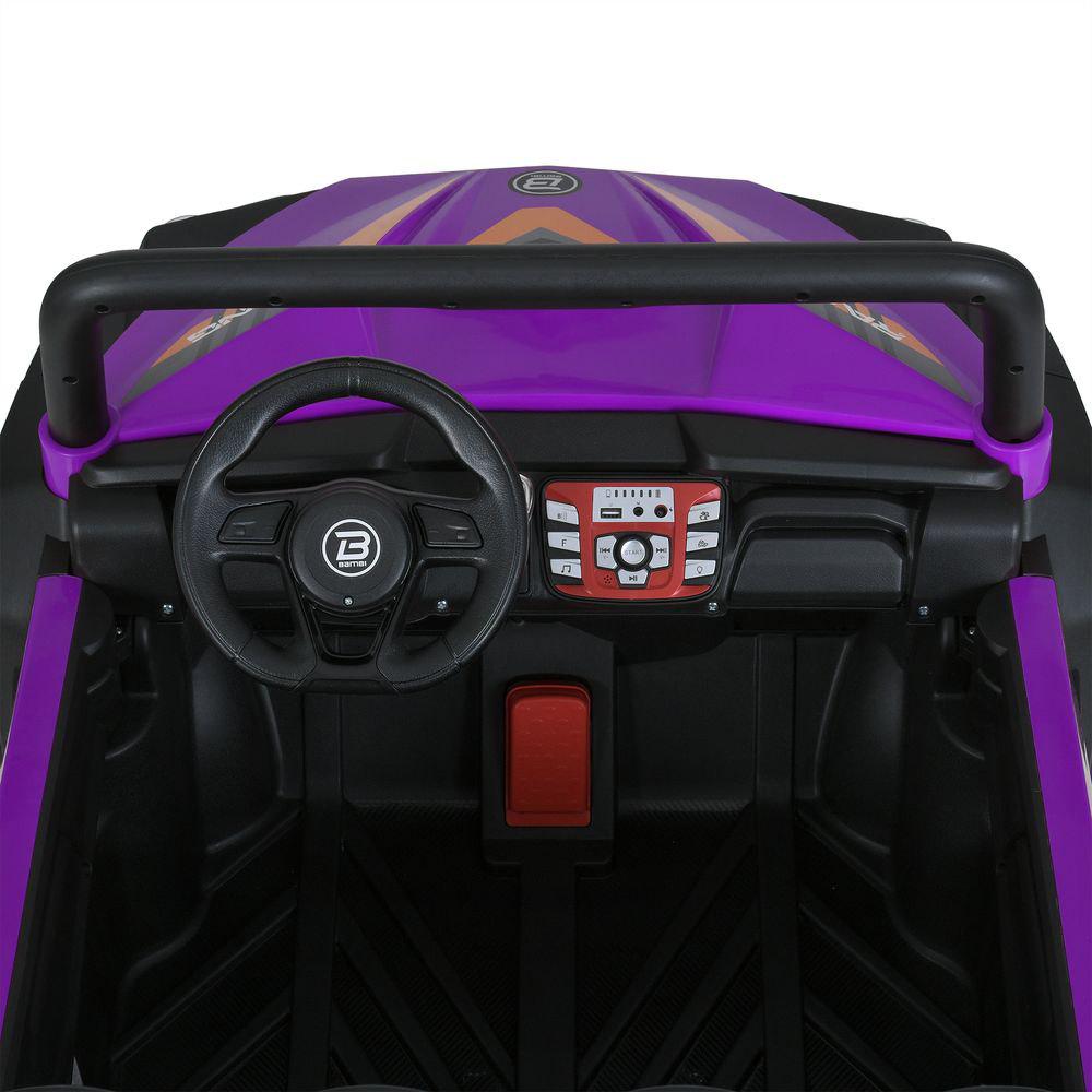 Детский электромобиль джип Bambi Racer M 6058EBLR-9 24V с 4 двигателями по 90 Вт и кожаным сиденьем Фиолетовый (27209717) - фото 2 Детский электромобиль джип Bambi Racer M 6058EBLR-9 24V с 4 двигателями по 90 Вт и кожаным сиденьем Фиолетовый (27209717) - фото 2