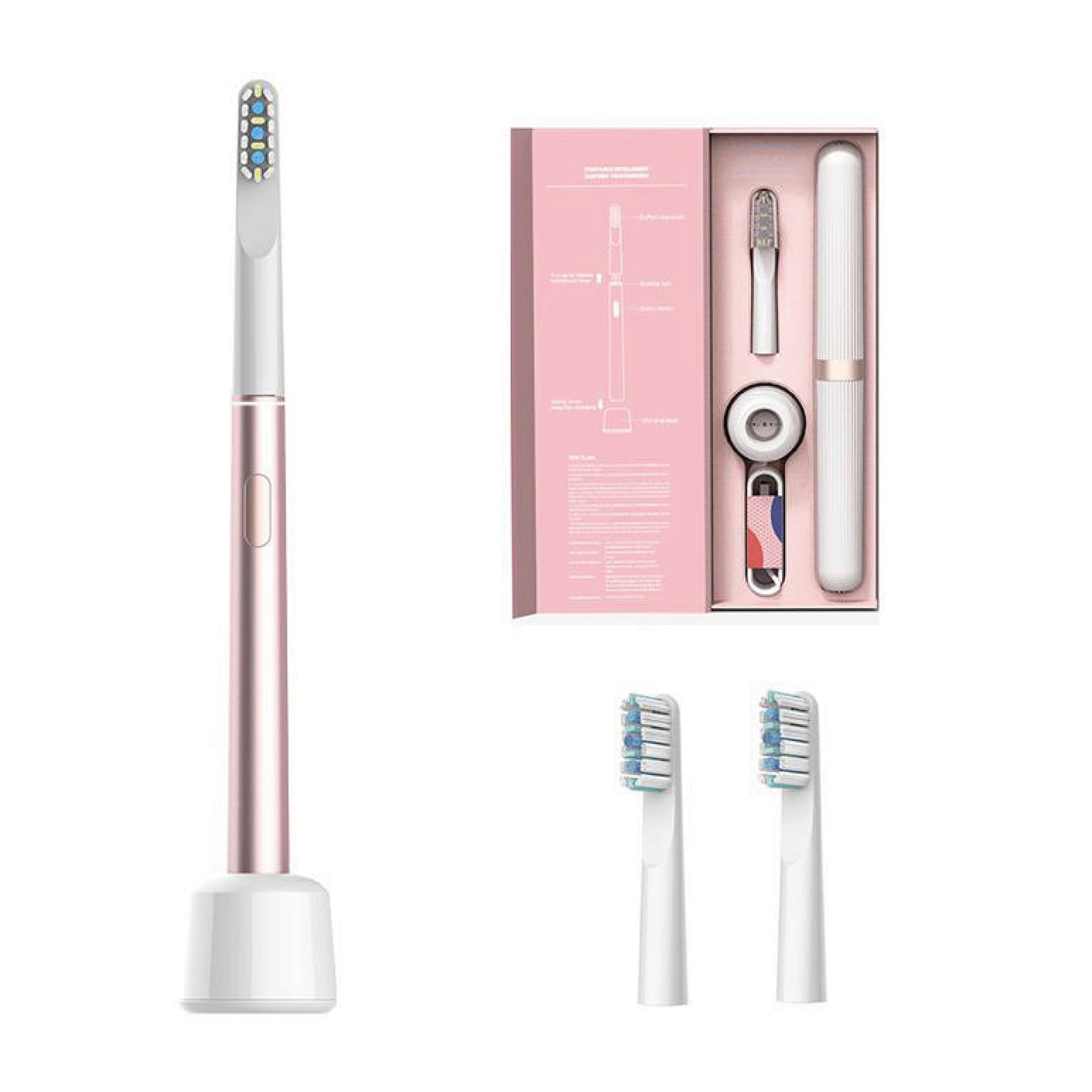 Електрична зубна щітка Brillix Home&Travel Collection Rose gold (LP01-Rose)