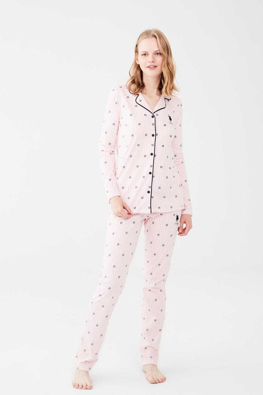 Комплект U.S. Polo ASSN блуза/брюки р. 48/XL Розовый (75231)