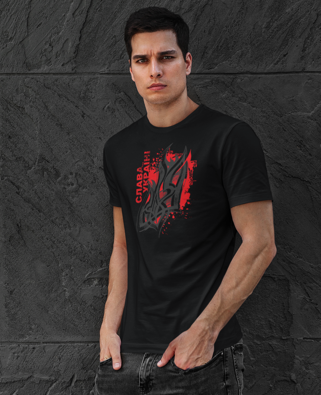 Футболка чоловіча Mishe 110000115 з патріотичною тематикою XL Чорний (75212668) - фото 2