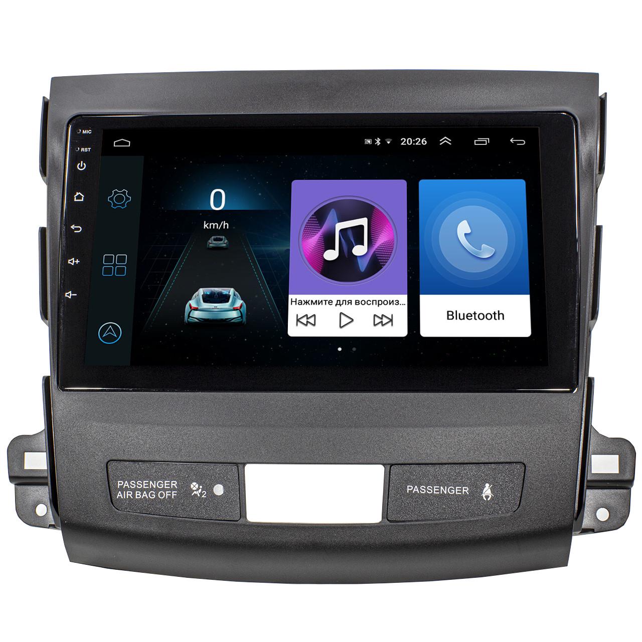 Магнитола штатная Lesko Mitsubishi Outlander 2005-2012 9" 1/16GB Wi-Fi Optima GPS Android