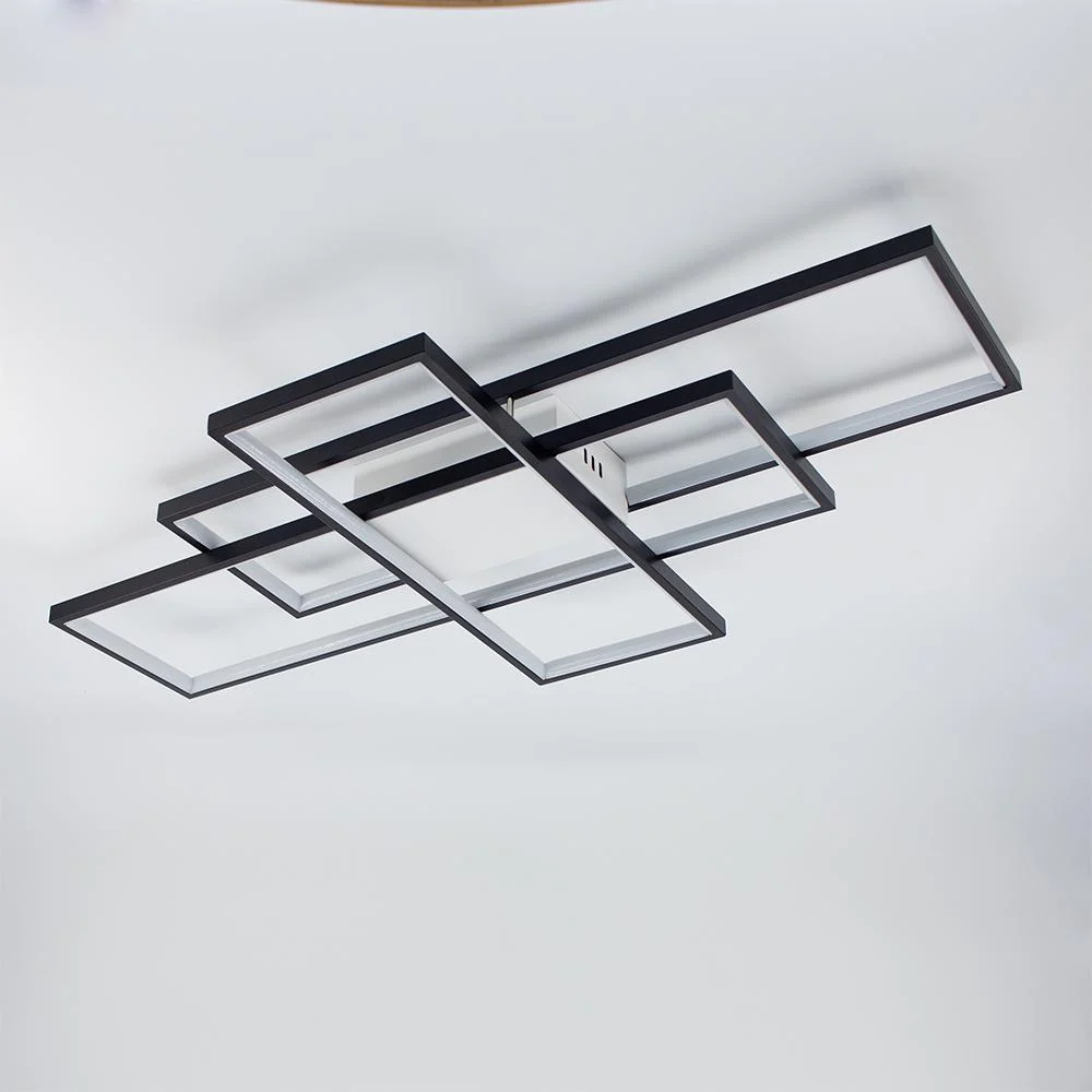 Люстра светодиодная ESLLSE SVEN 3S с пультом 125 Вт 1100x600x80 мм Черно-белый (10554) - фото 5 Люстра светодиодная ESLLSE SVEN 3S с пультом 125 Вт 1100x600x80 мм Черно-белый (10554) - фото 5