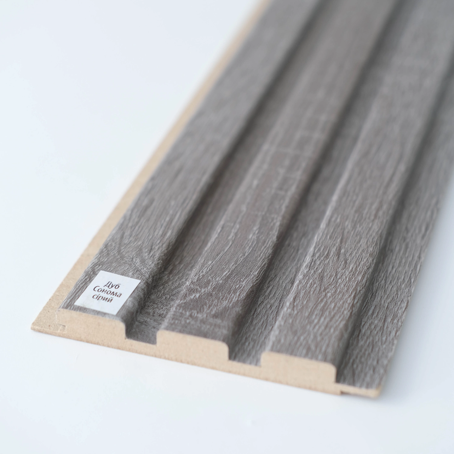 Панель стеновая реечная МДФ Superprofil 2800х117х12 мм Дуб сонома/Серый