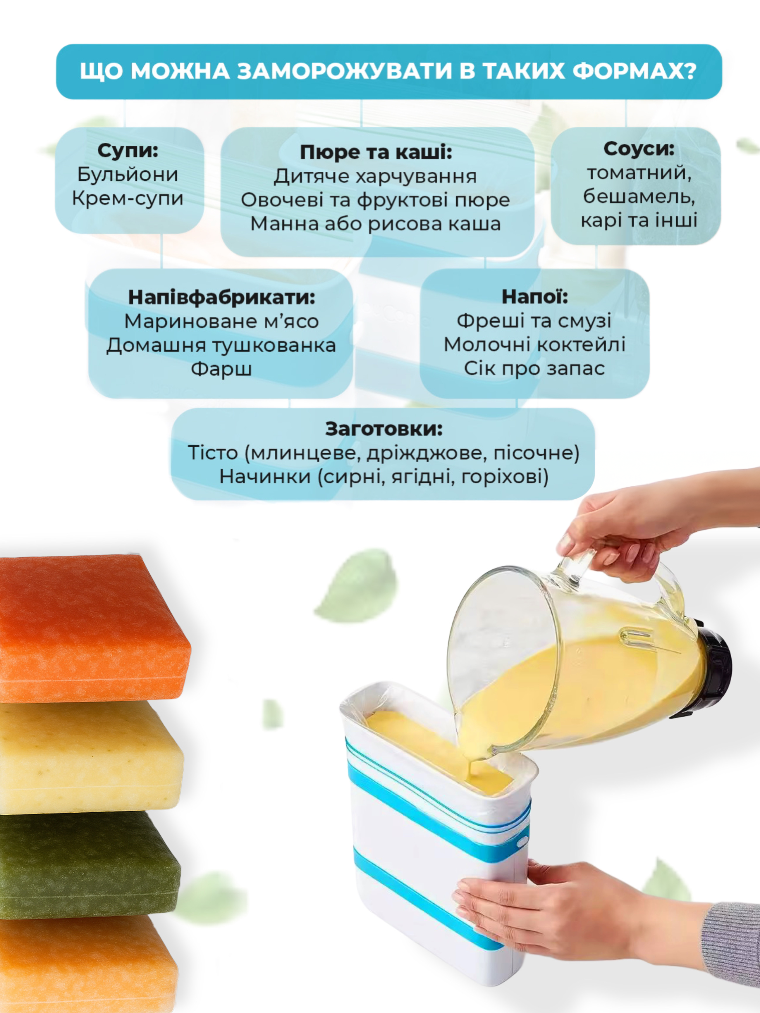 Контейнер для заморожування їжі/бульйону/соусу/дитячого харчування 1,8 л - фото 5