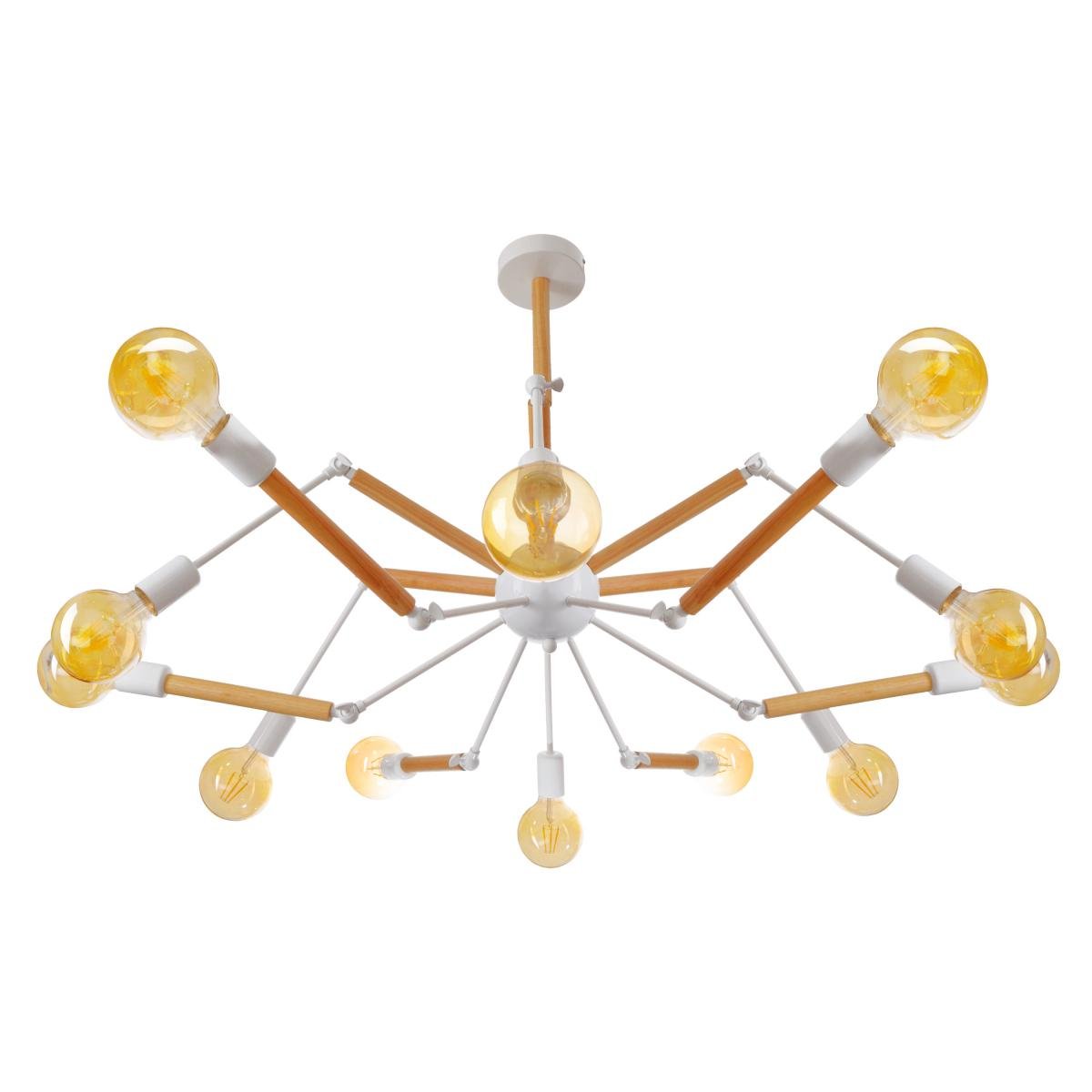 Стельова люстра Brille BR-01 602S/12 E27 Wood/WH