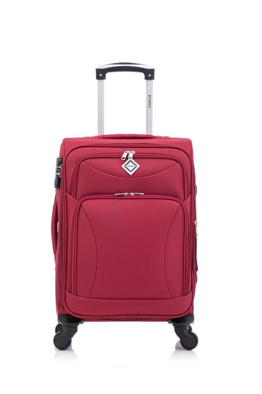 Чемодан Bonro Tourist 4 колеса невеликий Вишневий (2182) - фото 2