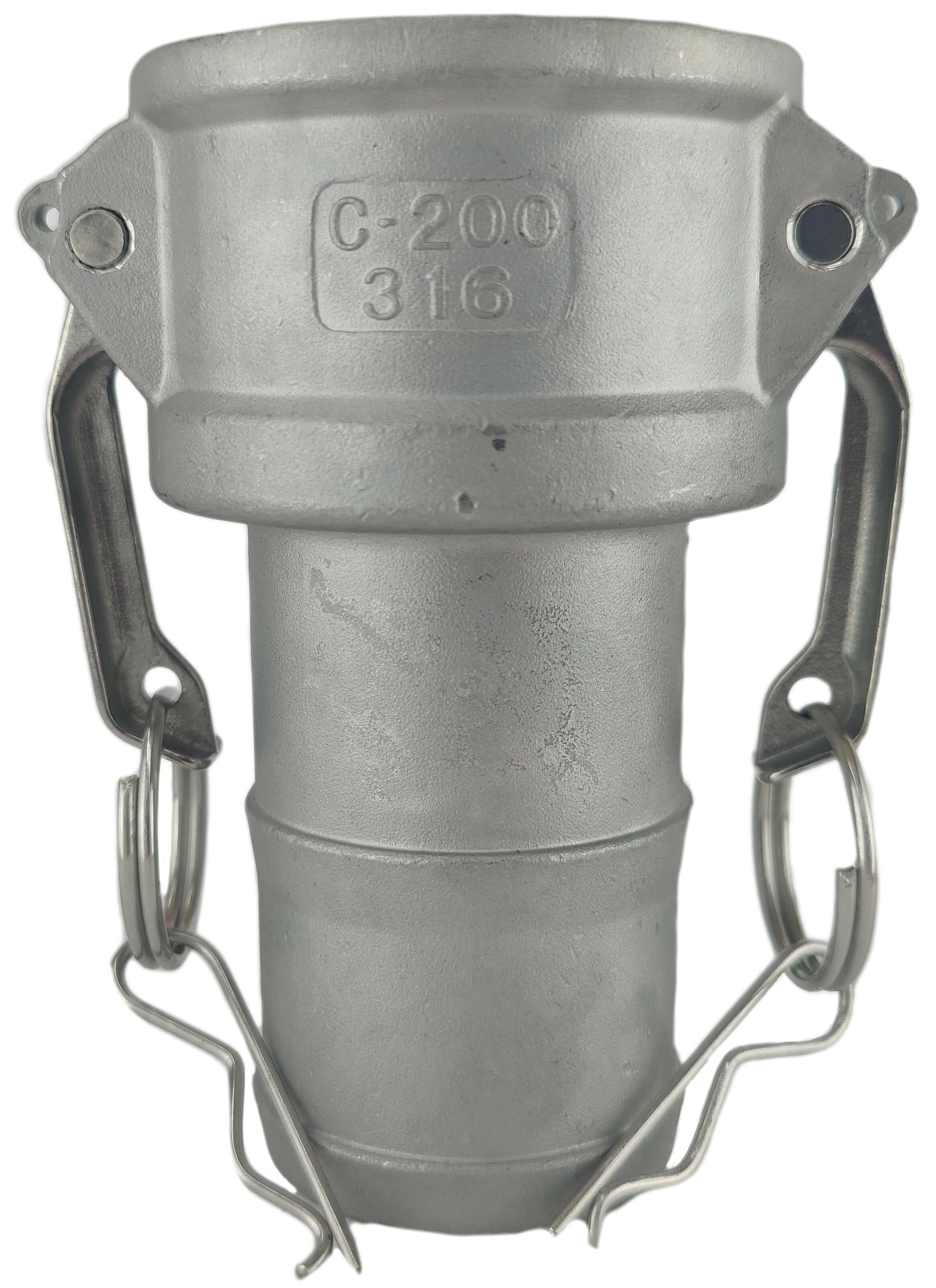 Муфта camlock під рукав 50 мм нержавіюча сталь C-200 2" (50222032) Муфта camlock під рукав 50 мм нержавіюча сталь C-200 2" (50222032)