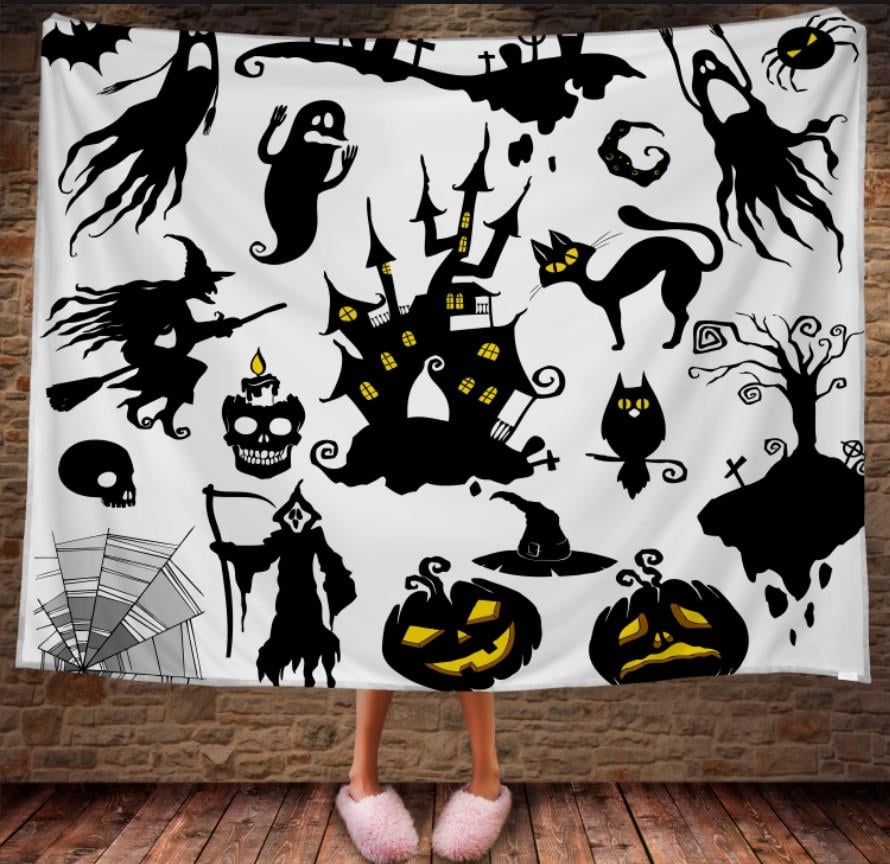Плед с 3D принтом Хэллоуин Halloween 1417 150x200 см (epi_1764)