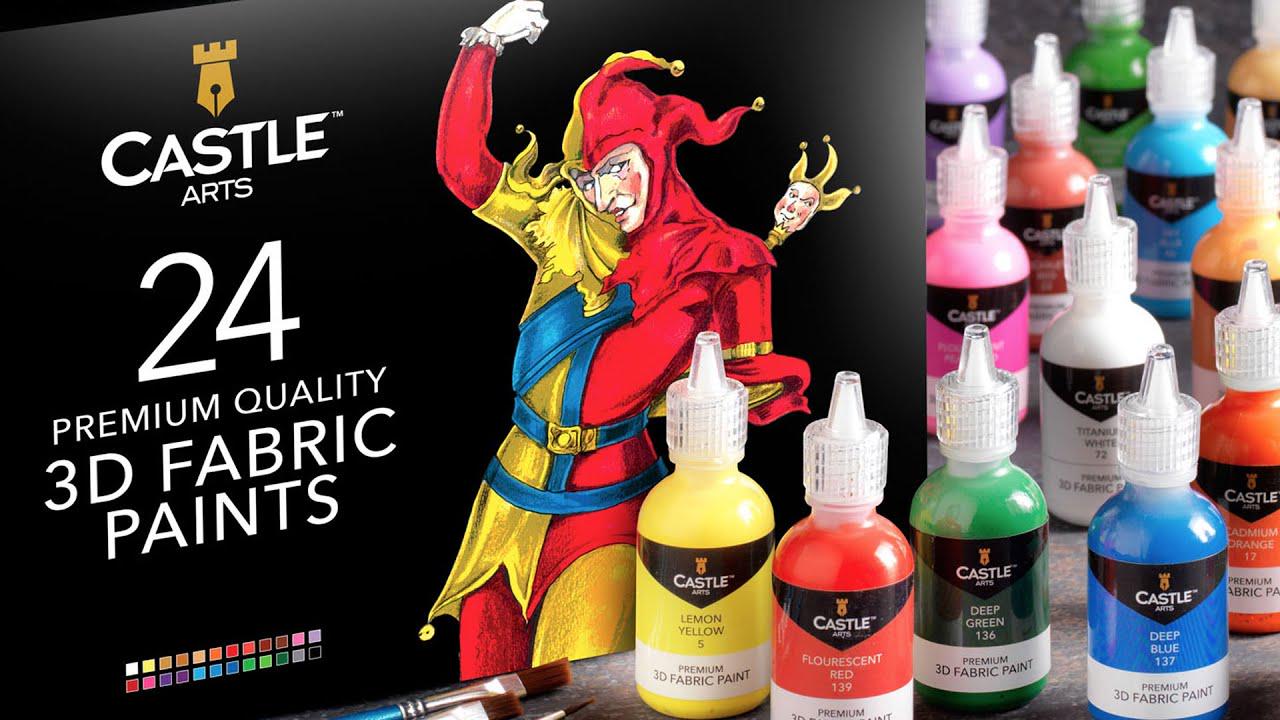 Стійка фарба для розпису по тканині CASTLE 3D Fabric Paint по 29 мл 24 шт. (1528) - фото 5 Стійка фарба для розпису по тканині CASTLE 3D Fabric Paint по 29 мл 24 шт. (1528) - фото 5