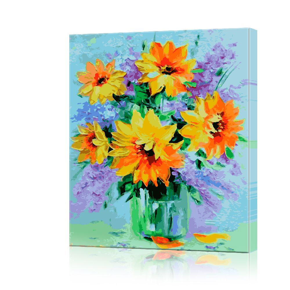 Картина по номерам ArtSale Букет подсолнухов PBN0015 30х40 см