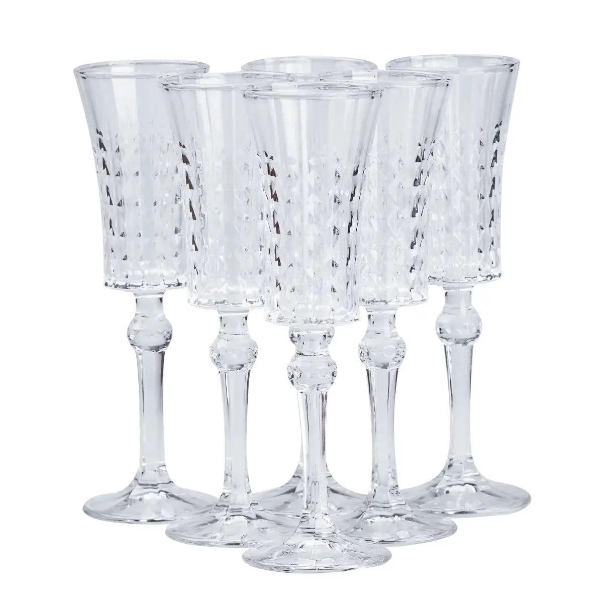 Набір келихів для шампанського 6 х 150 мл Прозорий (22775515) - фото 2
