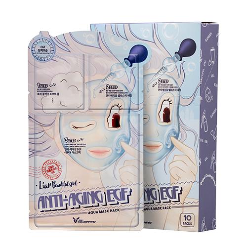 Трехступенчатая антивозрастная маска Elizavecca Anti Aging Egf Aqua Mask Pack 10 шт по 25 мл