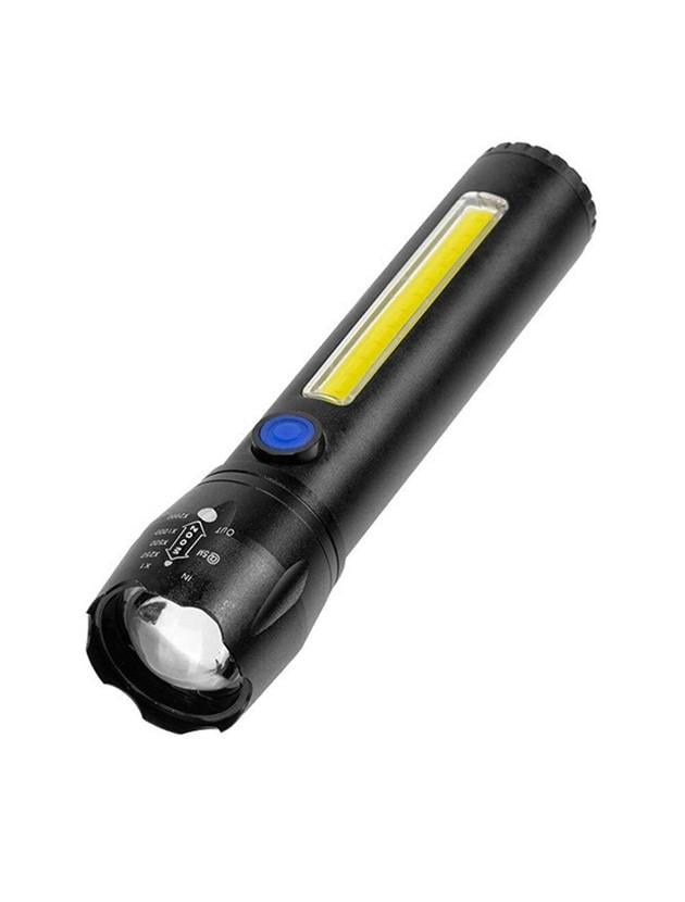 Ліхтар ручний X-BALOG BL-C62 XPE + COB із вбудованим акумулятором та зарядкою від USB