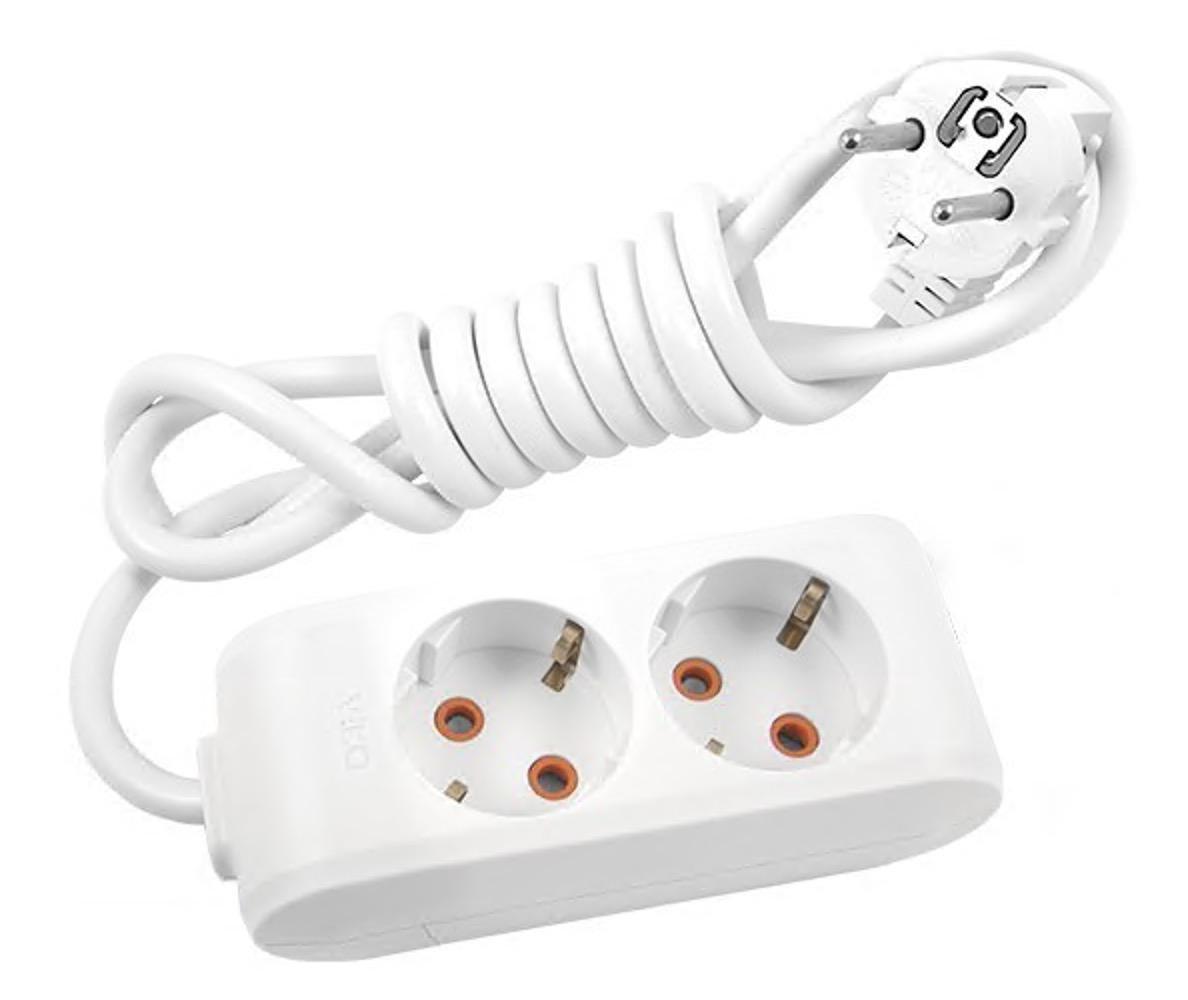 Подовжувач двомісний Viko Multi-Let з заземленням 2 м (27848817)