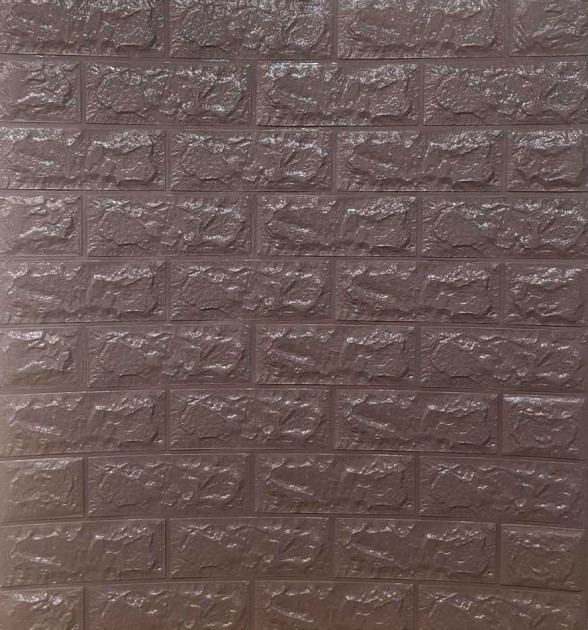 Самоклеящаяся 3D панель Sticker Wall 700x770x7 мм Кофейный кирпич (00155)