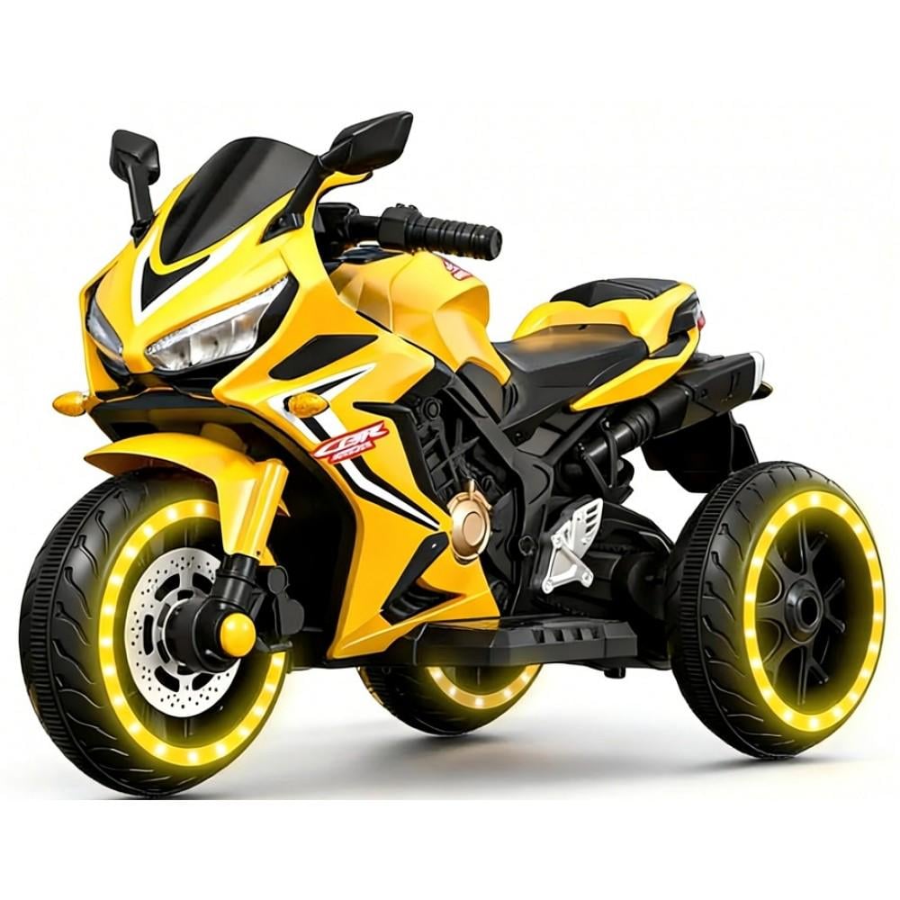 Детский электромотоцикл SPOKO SP-518 подсветка колес Желтый (42412443)