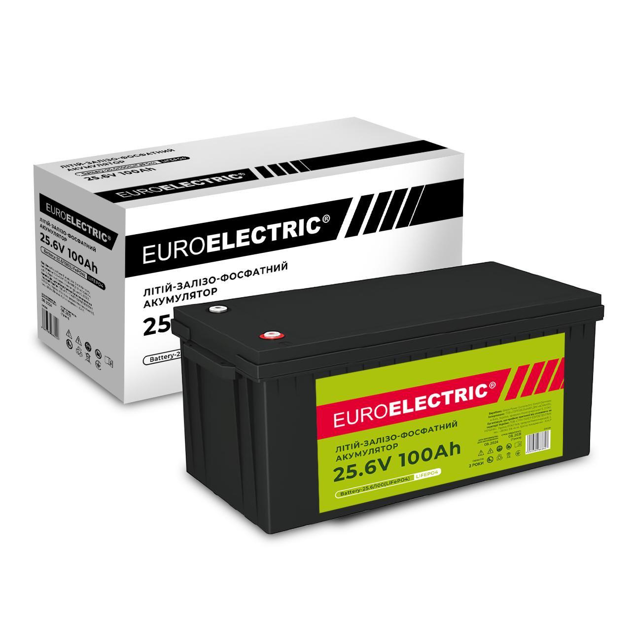 Акумуляторна батарея літієва Euroelectric LiFePO4 Battery-25,6/100 25,6V 100 Ah (23801945) - фото 2 Акумуляторна батарея літієва Euroelectric LiFePO4 Battery-25,6/100 25,6V 100 Ah (23801945) - фото 2